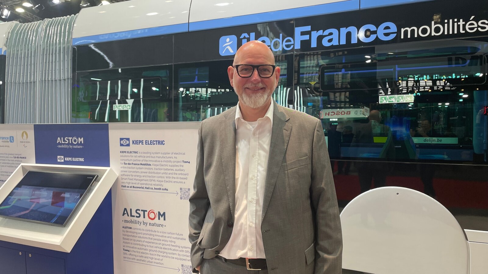 Christoph Wede, Director Global Sales E-Mobility and Business Development at Kiepe Electric, understands the Tzen BRT project for Île-de-France Mobilités as an great example of how sustainable mobility can be advanced. | © Kiepe Electric<br>
<br>
